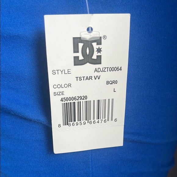 DC Blue Fitted Short Sleeve Tee - Picture 2 of 6